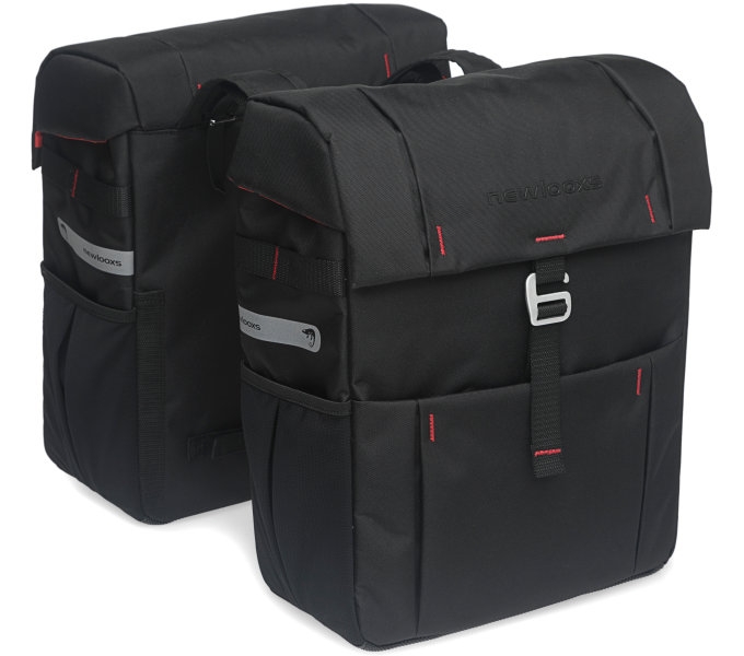 Dubbele fietstas New Looxs Vigo Double 37 liter 31 x 40 x 15 cm (2x) - zwart