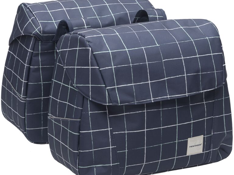 Dubbele fietstas New Looxs Joli Check 37 liter 38 x 30 x 18 cm (2x) - blue