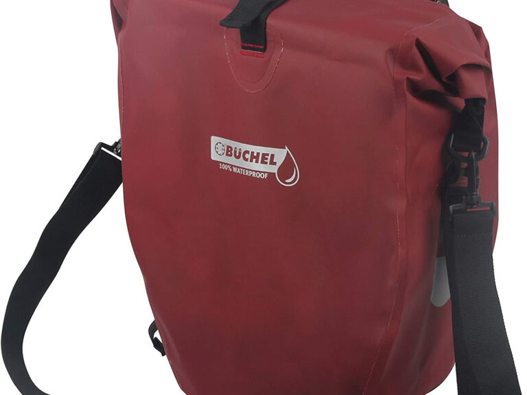 Enkele fietstas Büchel 100% waterdicht 25,4 liter - merlot