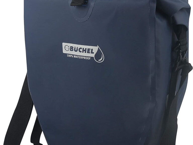Enkele fietstas Büchel 100% waterdicht 25,4 liter - donkerblauw