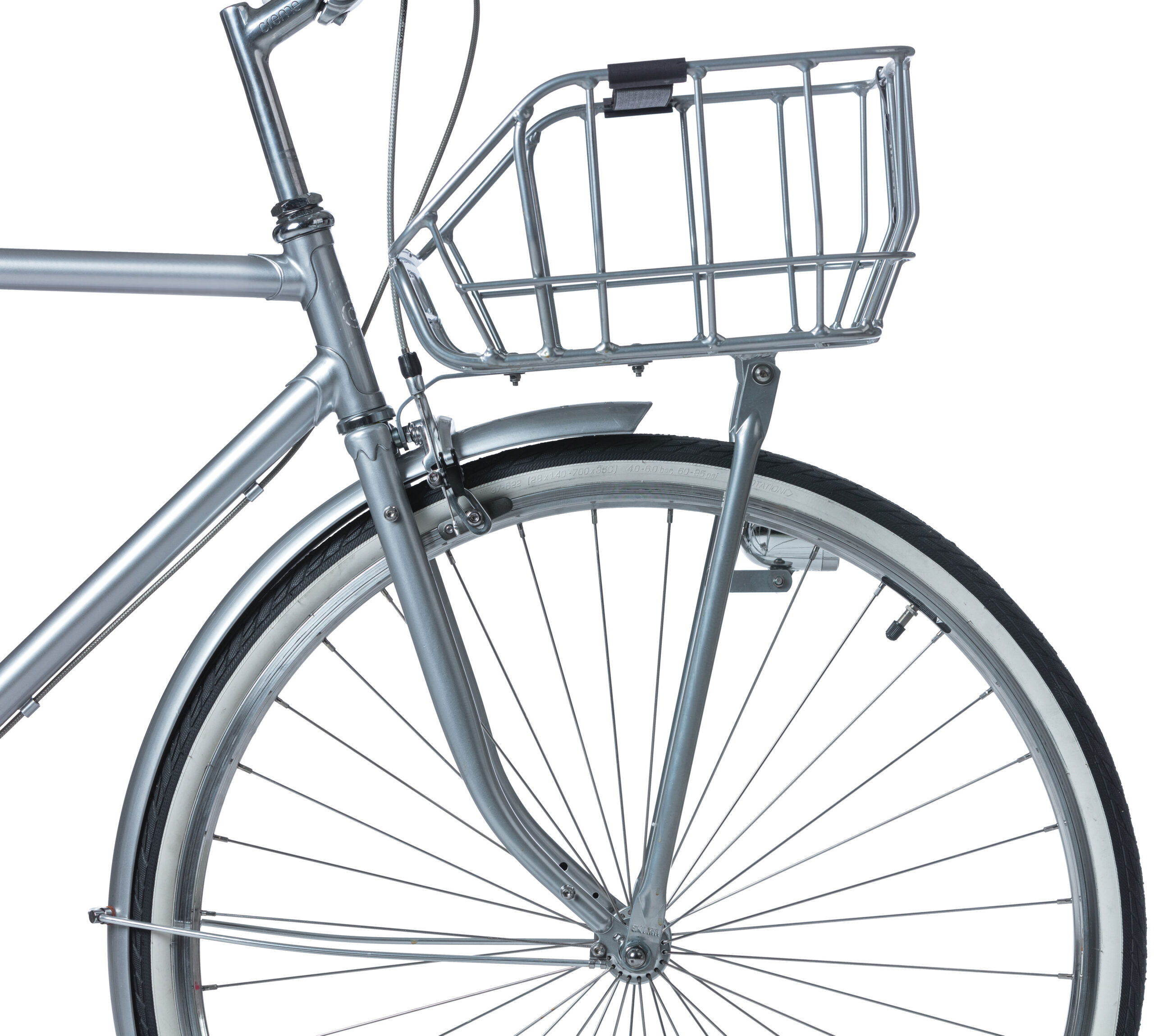 Fietsmand Basil Portland Front 25 liter 43 x 36 x 22 cm - chroom - Afbeelding 3