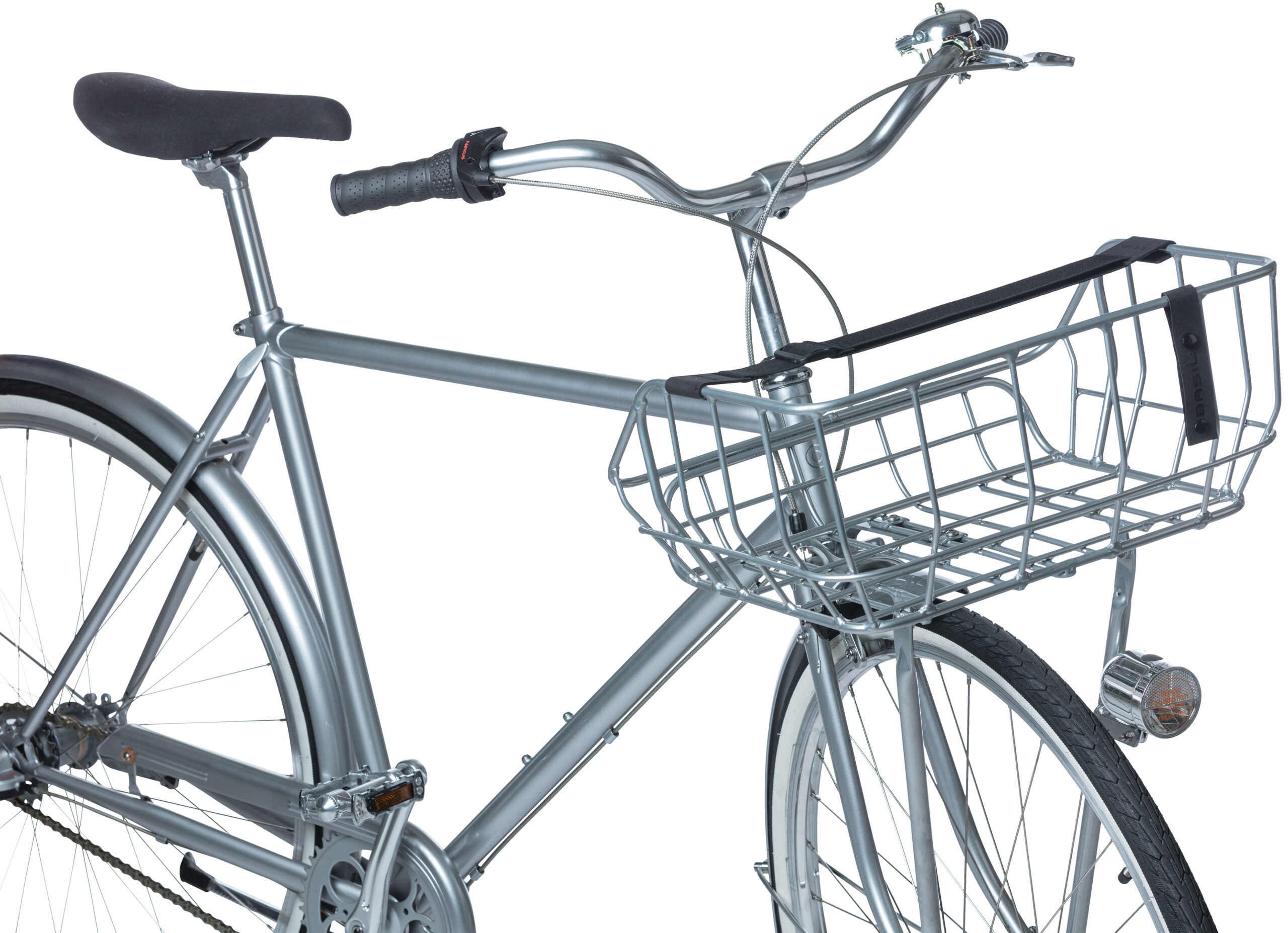 Fietsmand Basil Portland Front 25 liter 43 x 36 x 22 cm - chroom - Afbeelding 4