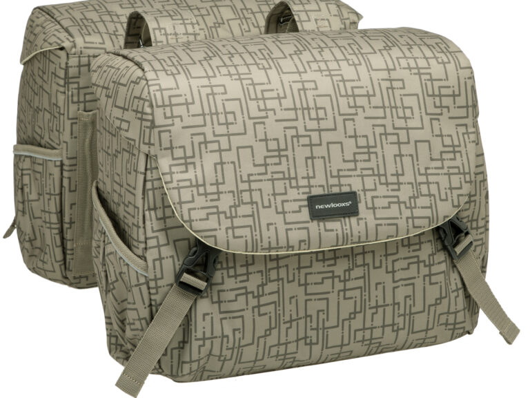Dubbele fietstas New Looxs Mondi Joy Double MIK 38 liter 37 x 16 x 32 cm (2x) - ivy walnut