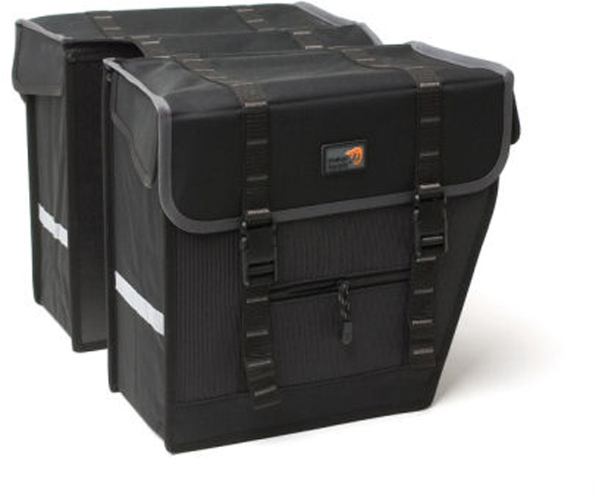 Dubbele fietstas New Looxs Superior Maxi 42 liter 36 x 32 x 18 cm - zwart