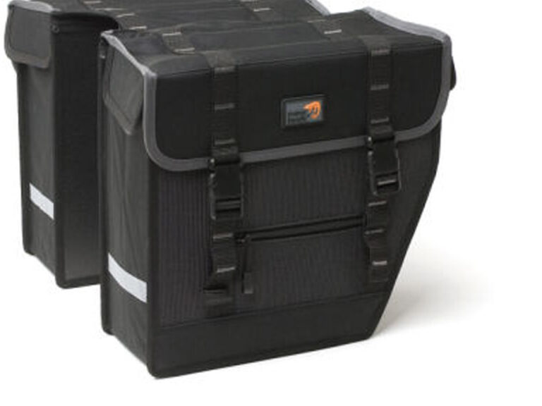 Dubbele fietstas New Looxs Superior Midi 27 liter 32 x 30 x 14 cm - zwart