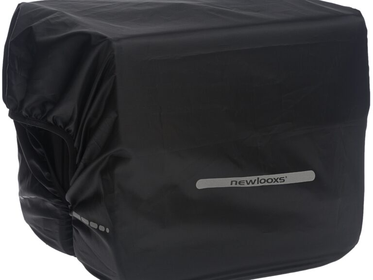 Regenhoes New Looxs voor dubbele tassen 40cm x 97cm met reflectie - zwart