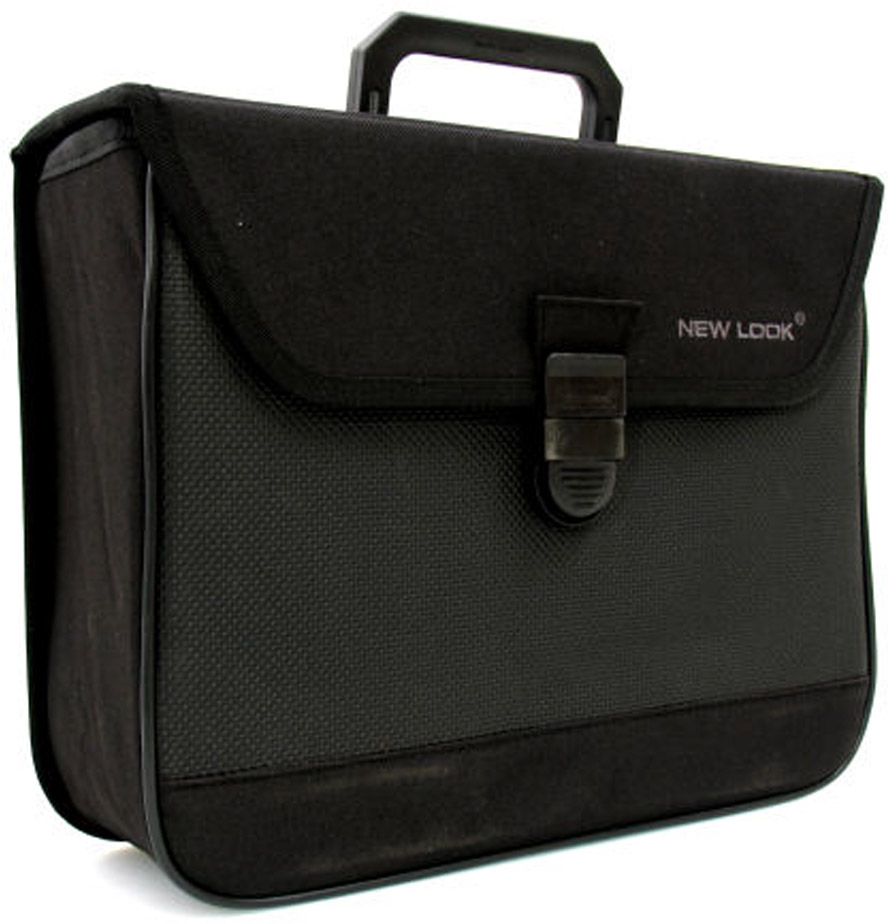 Fietstas New Looxs Single pannierbag 1 lock - 10 liter 33 x 27 x 11 cm - zwart
