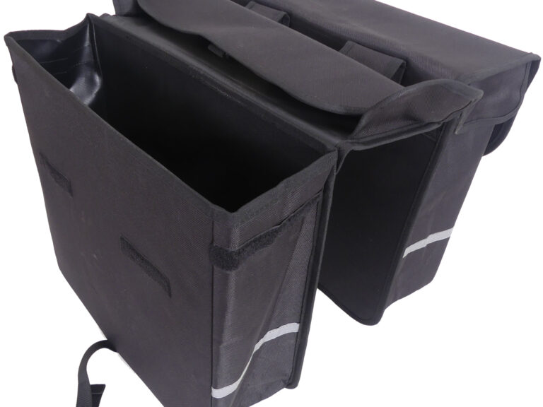 Dubbele fietstas Edge Luxe Shopper 40 liter 38 x 40 x 14cm (2x) - zwart