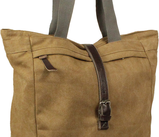 Fietstas Greenlands Canvas Shopper 20 liter 42 x 34 x 14 cm - camel bruin