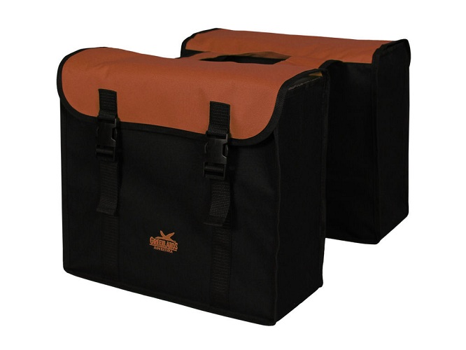 Dubbele fietstas Greenlands 34 liter 37 x 33 x 14cm (2x)  - zwart / brique