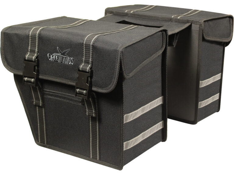 Dubbele fietstas Greenlands Black Line Double 40 liter 36 x 32 x 18 cm (2x) - zwart