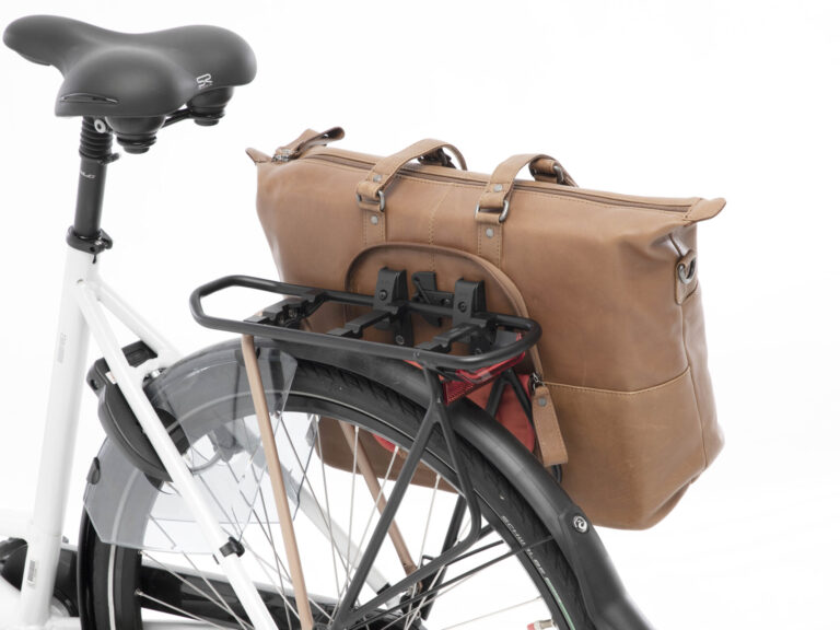 Fietstas New Looxs Verla 21 liter 34 x 18 x 44cm - gemaakt van luxe leer - cognac