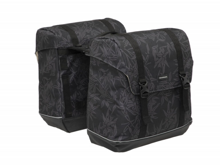 Dubbele fietstas New Looxs Alba Double MIK Bamboo 42 liter 37 x 17 x 37cm (2x) - zwart
