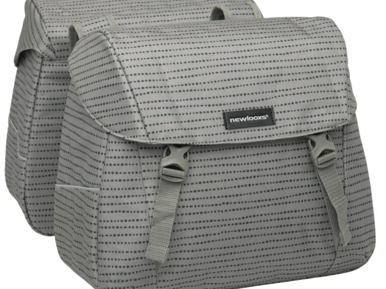 Dubbele fietstas New Looxs Joli Double Nomi 37,0 liter 38 x 18 x 30 cm (x2) - grijs