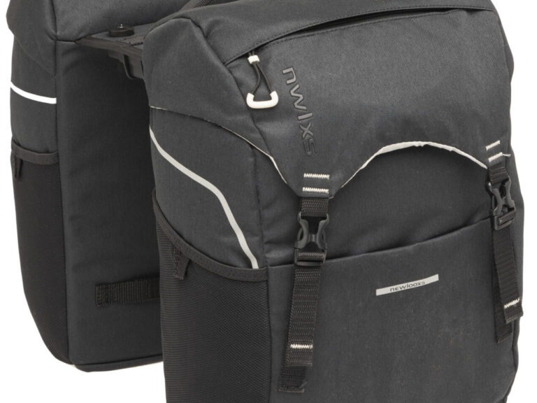 Dubbele fietstas New Looxs Sports Double Racktime 2.0 32 liter - 29 x 16 x 39 cm (x2) - zwart/grijs