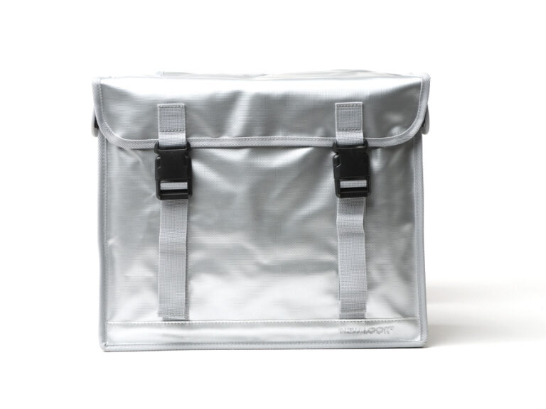 Dubbele fietstas New Looxs Bisonyl 46 liter 39 x 18 x 33 cm (x2) - zilver