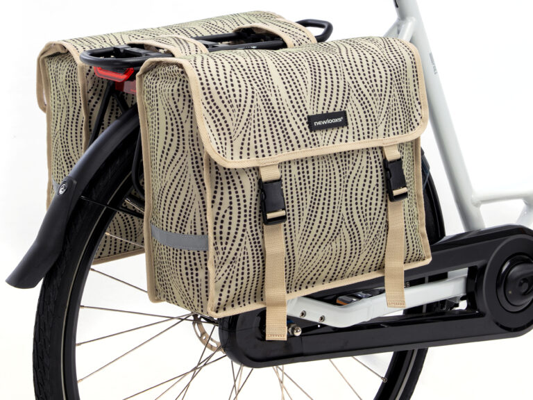 Dubbele fietstas New Looxs Fiori Alma 30 liter - 37 x 12,5 x 33 cm (x2) - sand