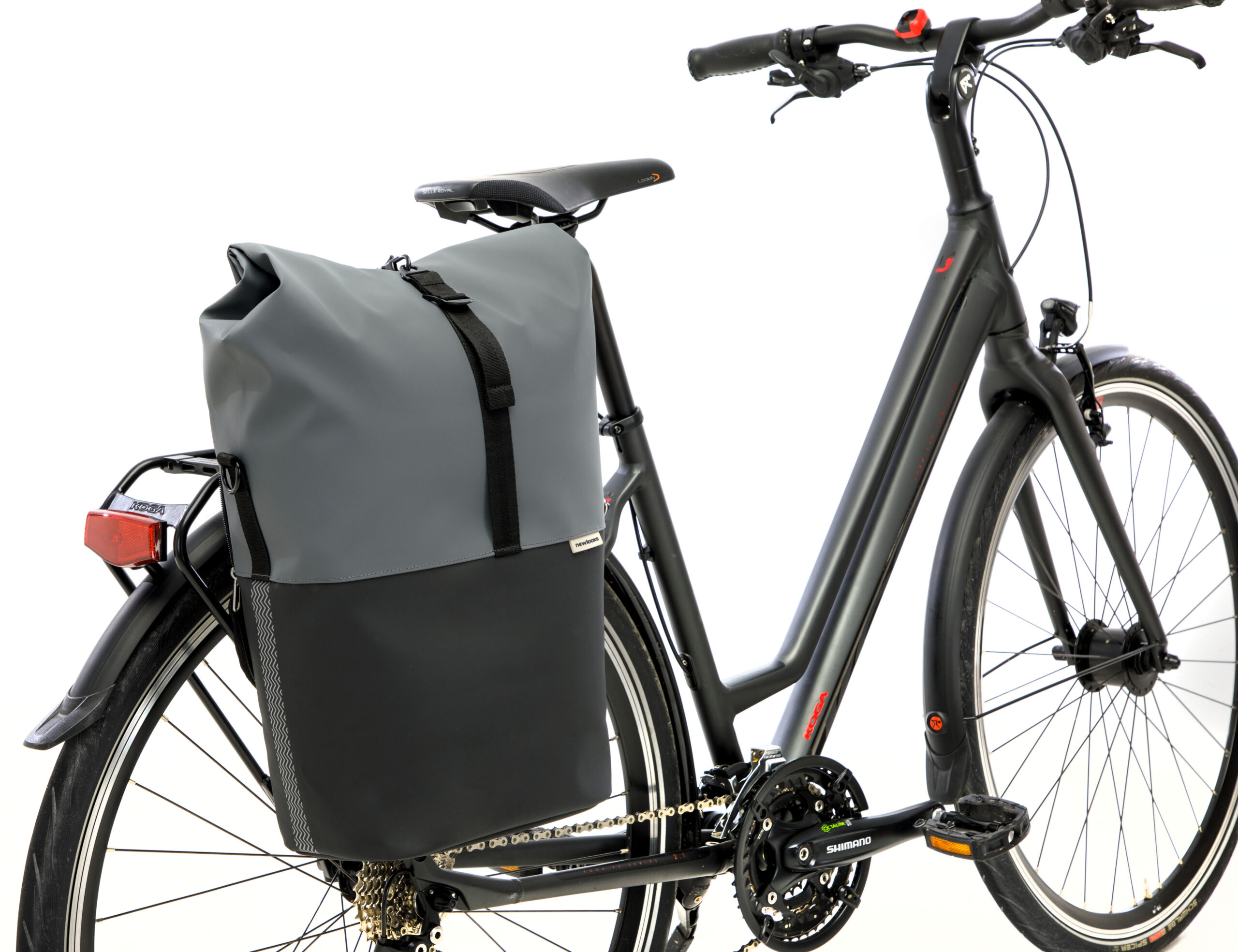 Fietsshopper New Looxs Nyborg 17 liter 30 x 17 x 37 cm - donkergrijs/zwart - Afbeelding 2