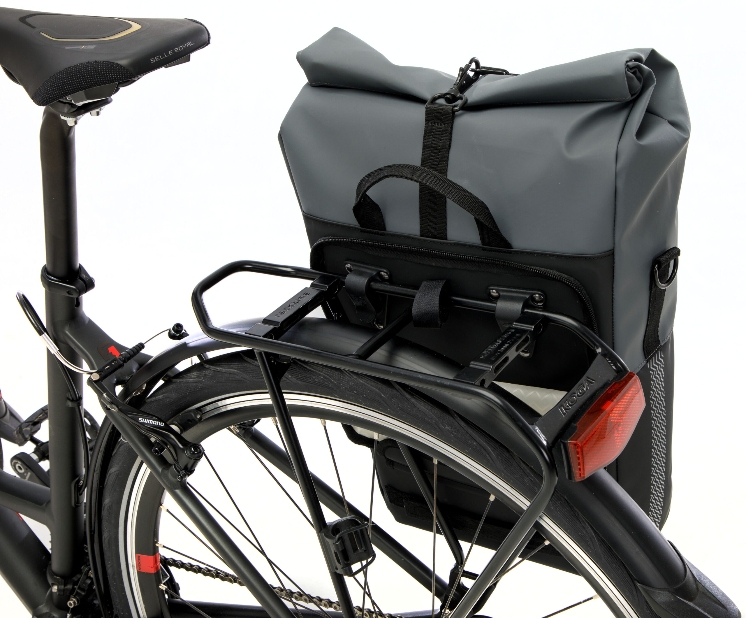 Fietsshopper New Looxs Nyborg 17 liter 30 x 17 x 37 cm - donkergrijs/zwart - Afbeelding 3
