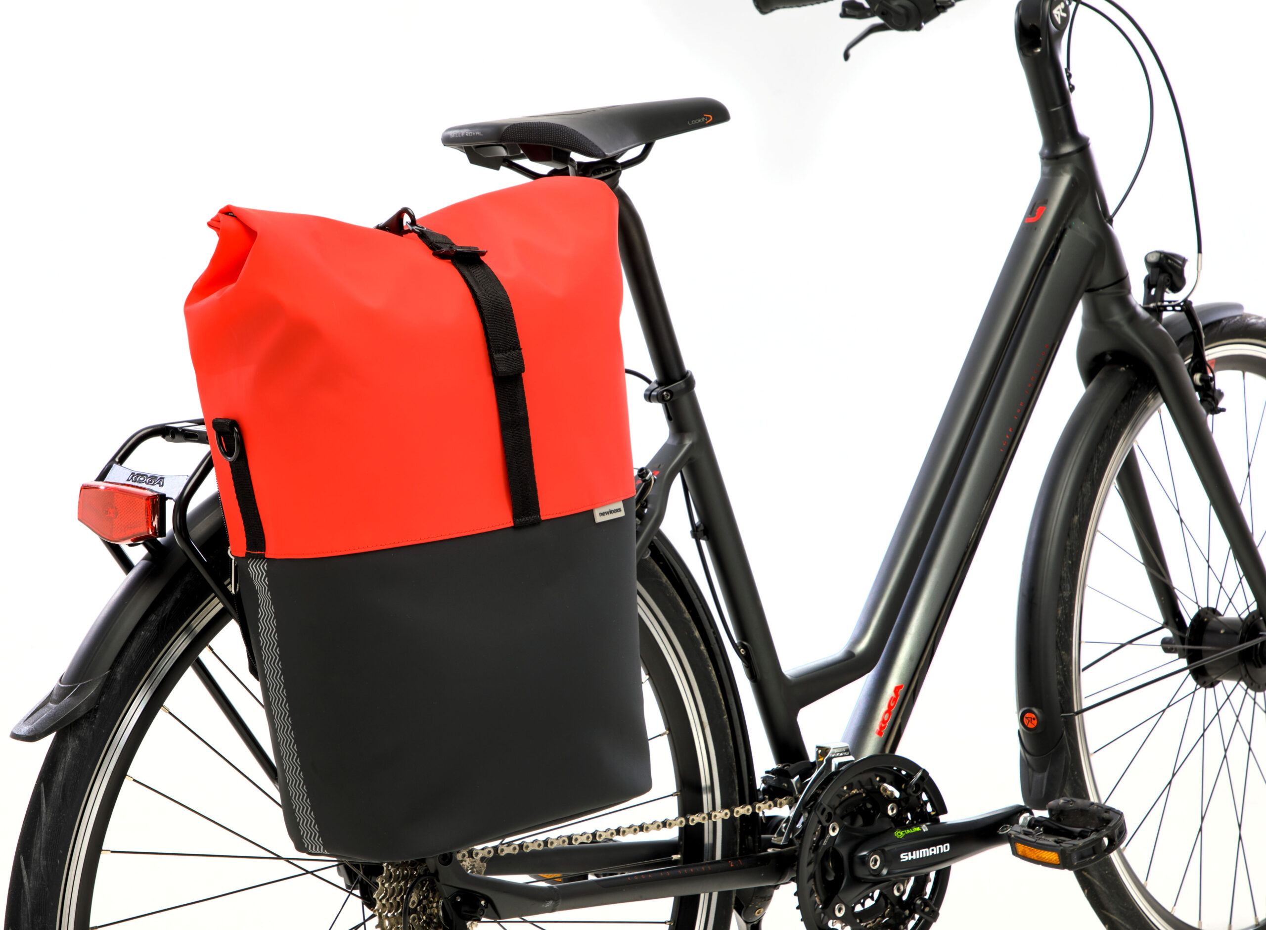 Fietsshopper New Looxs Nyborg 17 liter 30 x 17 x 37 cm - rood/zwart - Afbeelding 3