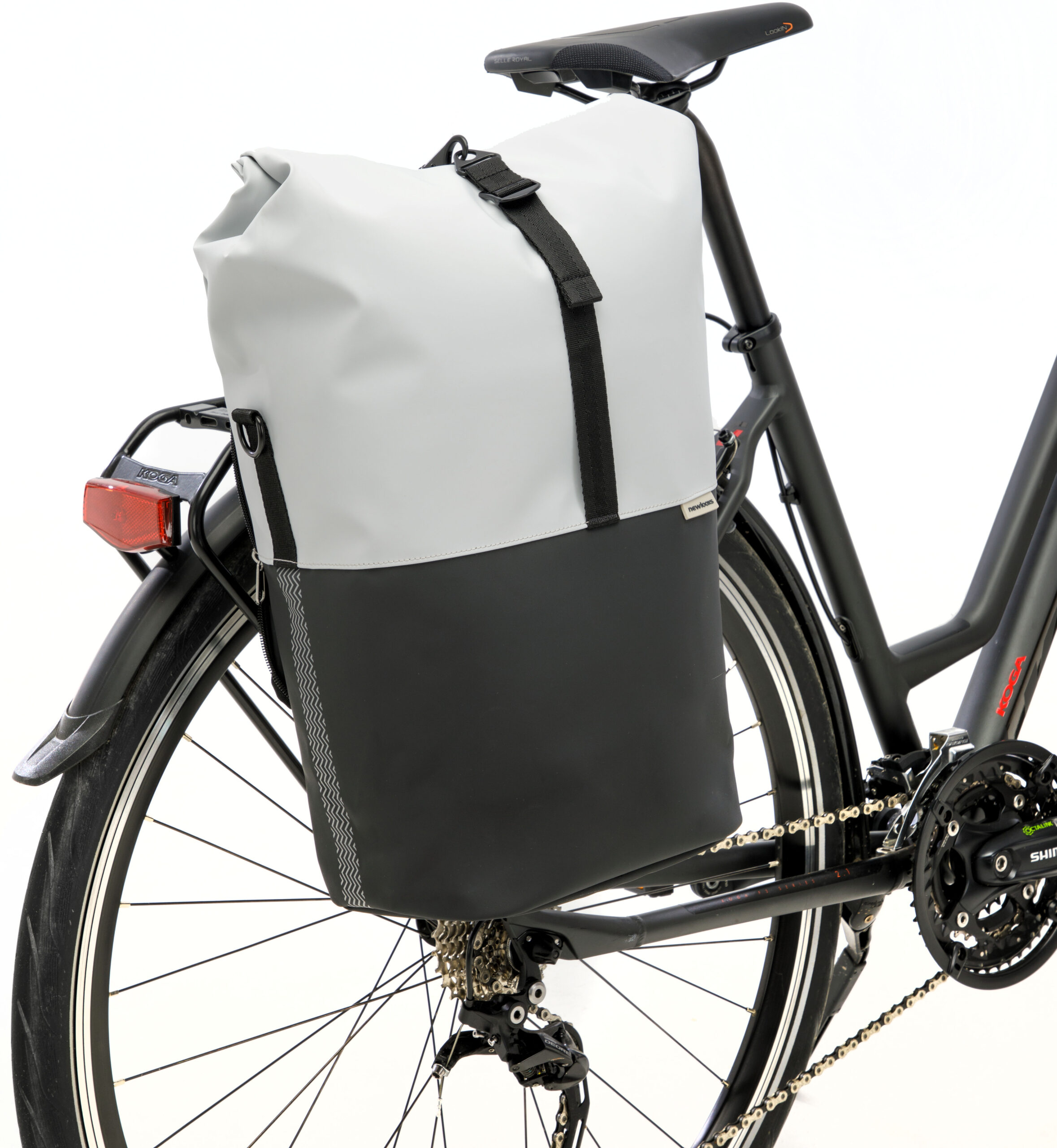 Fietsshopper New Looxs Nyborg 17 liter 30 x 17 x 37 cm - lichtgrijs/zwart - Afbeelding 3