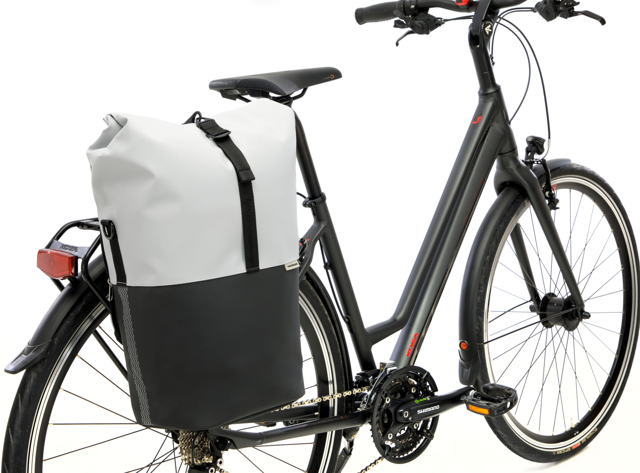 Fietsshopper New Looxs Nyborg 17 liter 30 x 17 x 37 cm - lichtgrijs/zwart - Afbeelding 4
