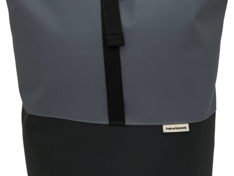 Dubbele fietstas New Looxs Nyborg 34 liter - 30 x 17 x 37cm (x2) - donkergrijs/zwart