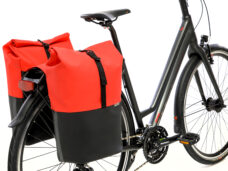 Dubbele fietstas New Looxs Nyborg 34 liter - 30 x 17 x 37cm (x2) - rood/zwart