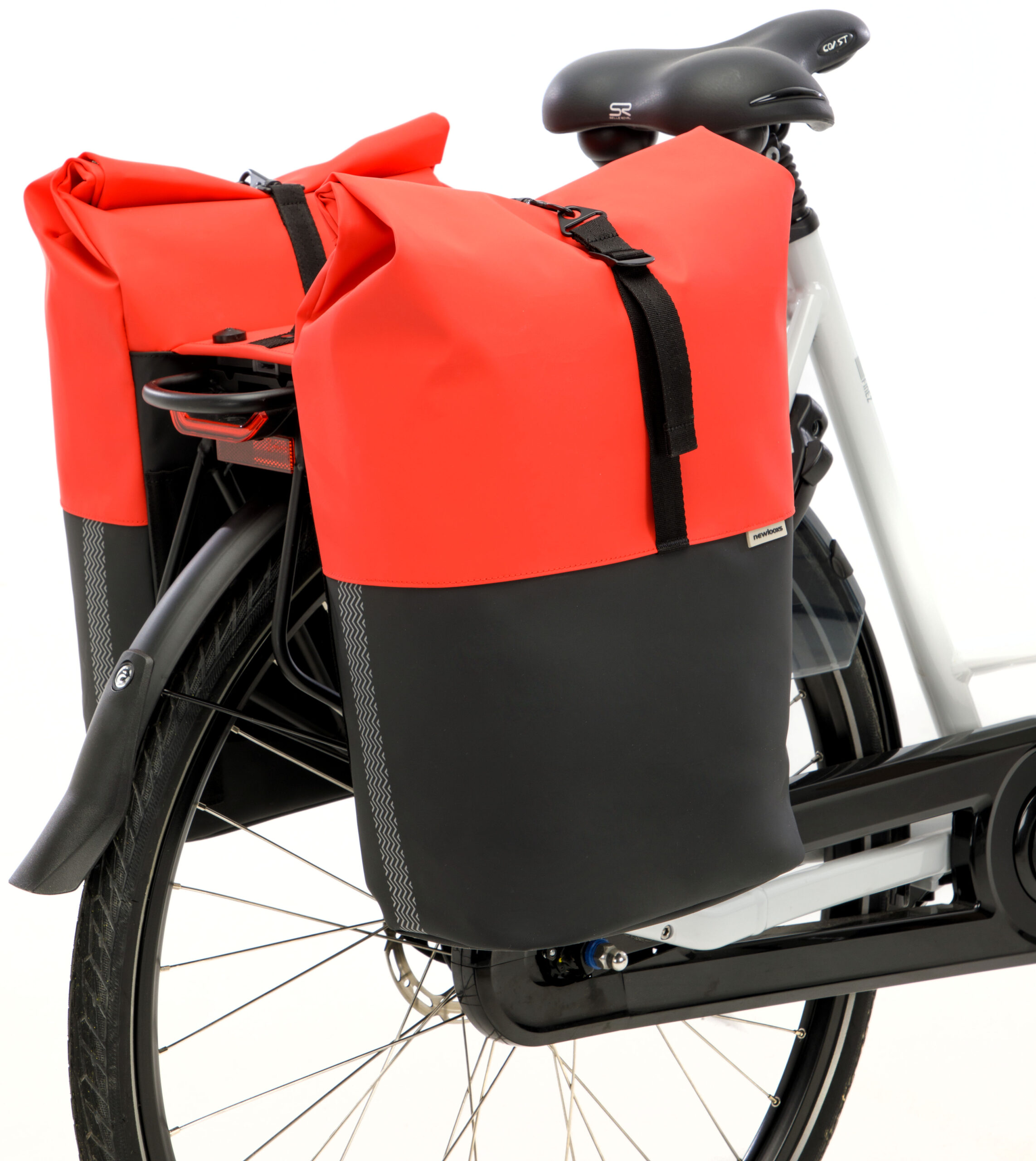 Dubbele fietstas New Looxs Nyborg MIK 34 liter - 30 x 17 x 37cm (x2) - rood/zwart - Afbeelding 2