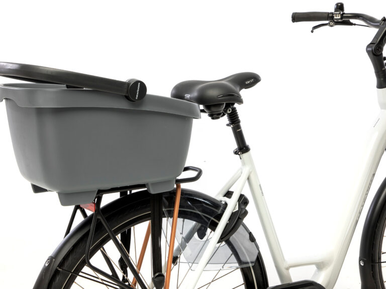 Gerecyclede (honden)fietsmand New Looxs Clipper MIK 28 liter - 49 x 37 x 29 cm - anthraciet