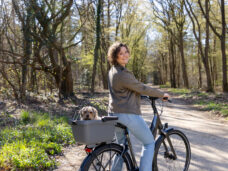Gerecyclede (honden)fietsmand New Looxs Clipper 28 liter - 49 x 37 x 29 cm - anthraciet