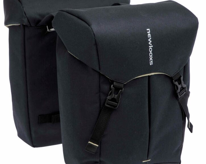 Bolsa dupla para bicicleta New Looxs Sports 40 litros 32 x 18 x 40 cm (2 unidades) - preta