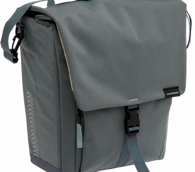 Enkele fietstas New Looxs Tulum 16 liter 35 x 17 x 37cm - groen/grijs