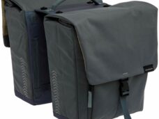 Dubbele fietstas New Looxs Tulum MIK 32 liter 35 x 17 x 37 cm - grijs/groen