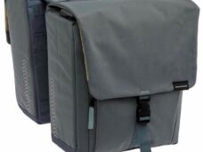Dubbele fietstas New Looxs Tulum 32 liter 35 x 17 x 37 cm (2x) - grijs/groen afneembaar