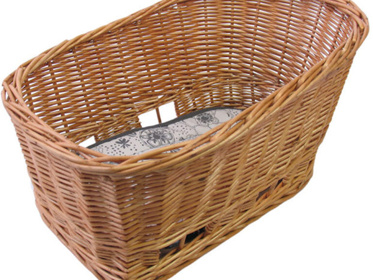 Rieten hondenfietsmand Basil Pasja middel 45cm met snelsluiting 45 x 37 x 31cm