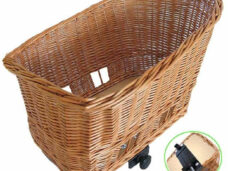 Rieten hondenfietsmand Basil Pasja large 50cm met snelsluiting 50 x 42 x 33 cm