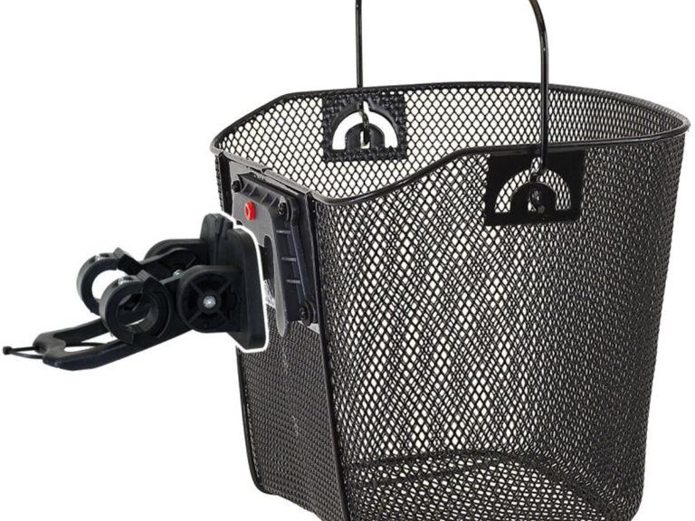 Afneembare fietsmand Mighty met stuurbevestiging - zwart