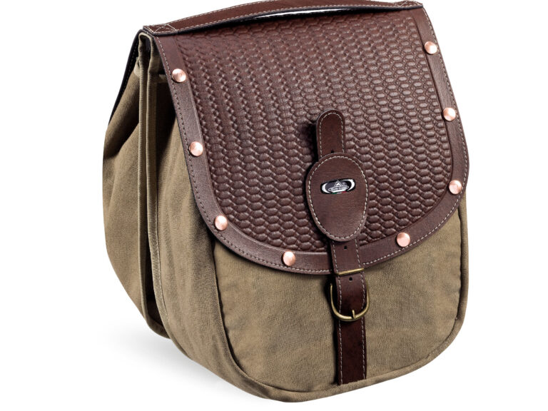 Dubbele fietstas Monte Grappa 'British' - dark brown
