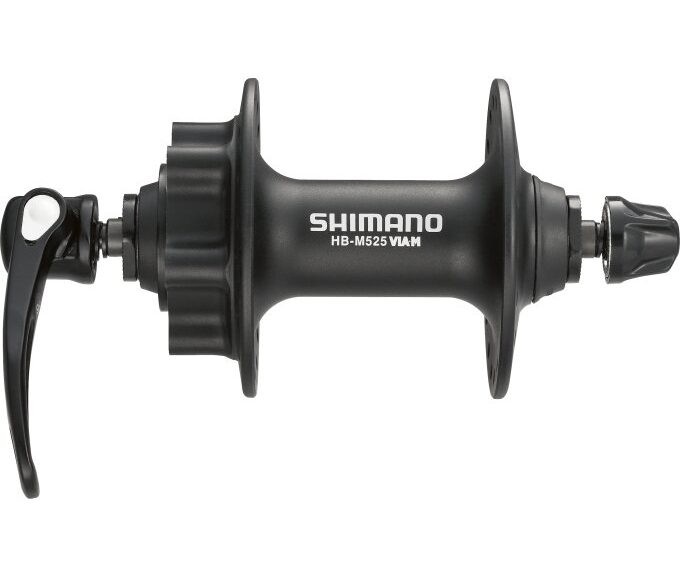 Voornaaf Shimano FH-M525 - 32 gaats - 6 bouts remschijfbevestiging - zwart