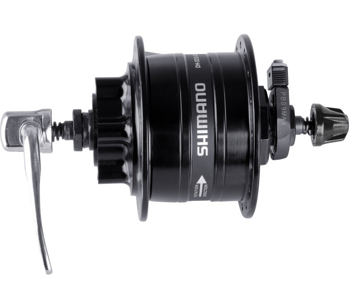 Dynamonaaf 36 gaats Shimano HD-3D32 3 Watt - voor 6-bouts remschijf - snelspanner - zwart