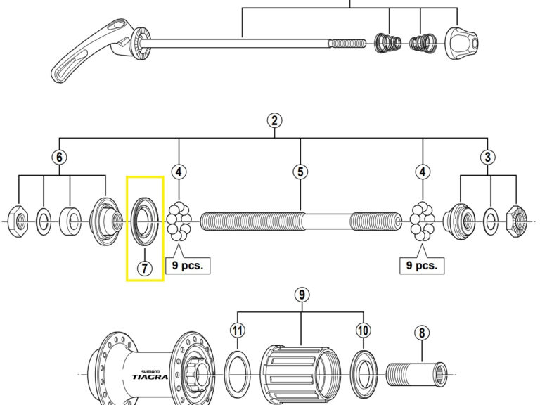 Stofkap links Shimano FH-4500