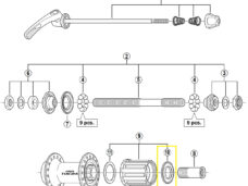 Stofkap rechts Shimano FH-4500