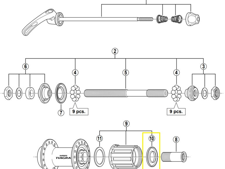 Stofkap rechts Shimano FH-4500