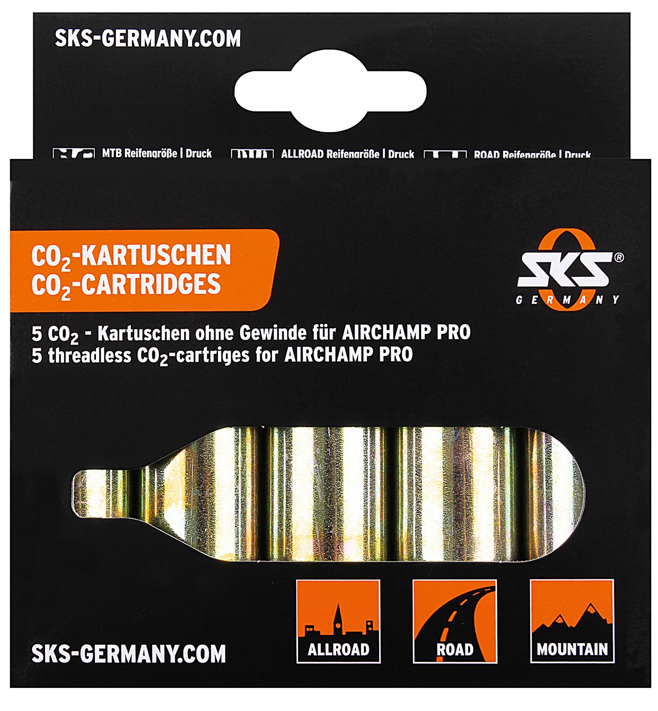 CO2 patronen SKS Airchamp Pro 16g - 5 stuks