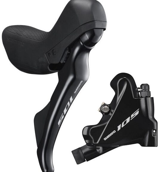 Schijfremset achter 11 speed Shimano 105 R7020 Flat Mount - zwart