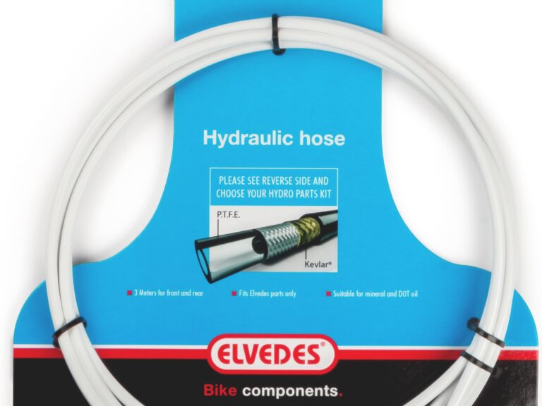 Hydraulische leiding Elvedes met PTFE voering en kevlar protectie - wit (3 meter op kaart)