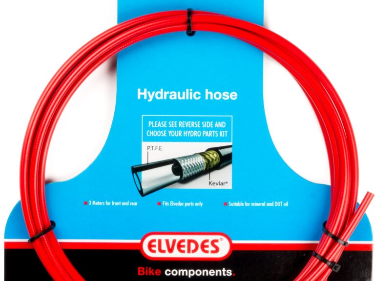 Hydraulische leiding Elvedes met PTFE voering en kevlar protectie - rood (3 meter op kaart)