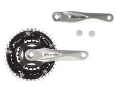 Crankstel 8 speed Miranda Alfa 3, 42/34/24T 5mm - zilver