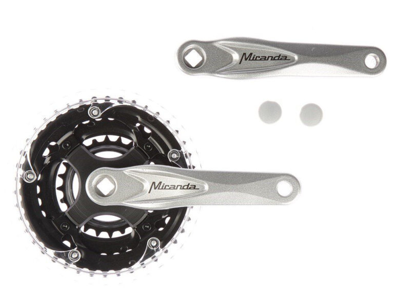 Crankstel 8 speed Miranda Alfa 3, 42/34/24T 5mm - zilver